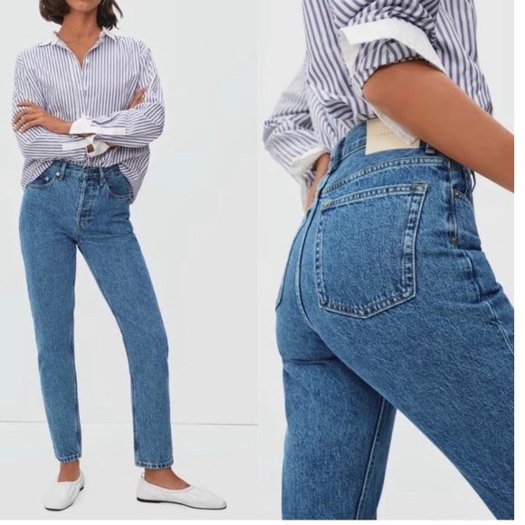 NWT Everlane Curvy 90’s Cheeky Straight Jeans Organic Cotton Northridge Size 33 - Picture 1 of 15